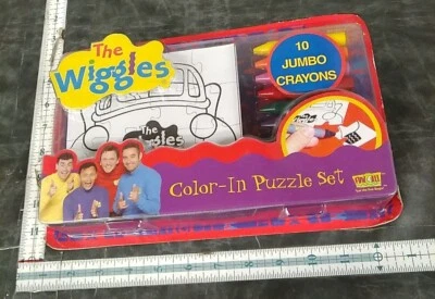 The Wiggles Color in Puzzles with 10 Jumbo Crayons Set - New - Image 1 of 2