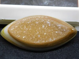115Ct AAA+ Titanio Druzy Cabujón, Recubierto Corte Marquesa Piedras Preciosas Marrón Chispeante - Imagen 1 de 11