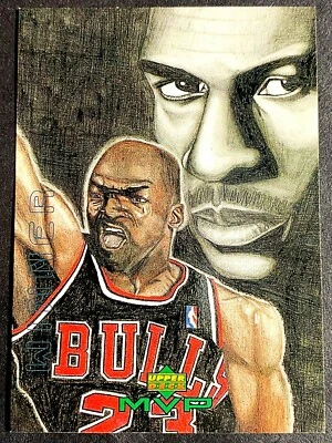 MICHAEL JORDAN, BULLS,1999 UD MVP DRAW YOUR OWN CARD WINNER JARED HAUG #W28 - Image 1 of 2