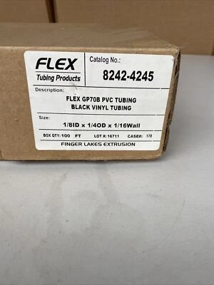 PVC Tubing, black, 1/8ID, 1/16” wall   - Image 1 of 3