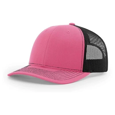 Gorra de camionero RICHARDSON 112 gorra ajustable talla única para la mayoría rosa negra Foto 1 de 4