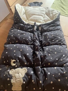 „Little Friends“ Fusssack Sterne Babyschale Warm Winter Fußsack Dunkelgrau - Bild 1 von 24
