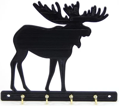 "HANDMADE" Moose Key Rack Holder Hanger Hunter Decor Entryway Organization Wall Hooks