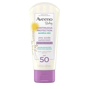 Aveeno Baby Continuous Protection Zinc Oxide Mineral Sunscreen Lotion for...  - Picture 1 of 7