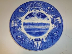 Historical Blue WEDGWOOD 10.5" Plate - Dress Parade, West Point - Picture 1 of 3