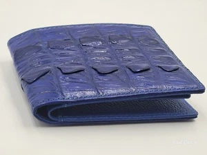 Navy Blue Alligator  Men Wallet DL03 - Picture 1 of 9
