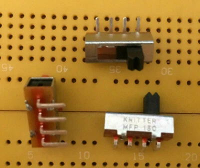 PCB Slide Switch 1 Pole 3 Position Miniature Angled Knitter MFP130-R Multi Qty  - Image 1 of 3