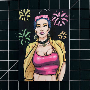 One of a Kind Sketch Card of Marvel X-Men 97 Jubilee by Dante H Guerra! Hot! 🔥