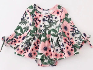 NEW All Season Floral Print Romper Dress, Pickles Picks Plus, Great Gift - Picture 1 of 9