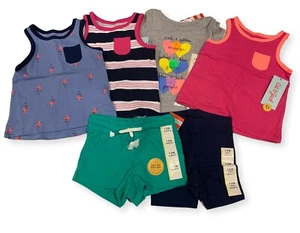 Cat & Jack Girls Summer Bundle 6 pieces- 12M (NWT) - Picture 1 of 1