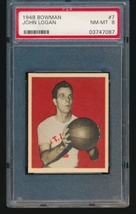 1948 Bowman #7 John Logan RC PSA 8 NM-MT Basketball 03747087 Centered - Picture 1 of 2