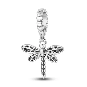 MULA New European 925 Silver Charm Retro Dragonfly Dangle For Women Bracelet - Picture 1 of 6