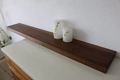 Wandboard Nussbaum Massiv Holz Board Regal Steckboard Regalbrett NEU au. auf Maß - Bild 1 von 4