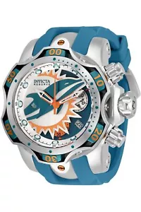Invicta NFL Miami Dolphins 52MM Chrono Venom Gen III Swiss Quartz Men's Watch - Picture 1 of 3