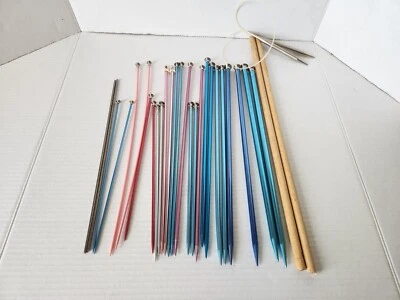 Lote De Agujas De Tejer Metal Aluminio Madera Personalizada Boye Bates Talla 19 101/2 13 2 Foto 1 de 4