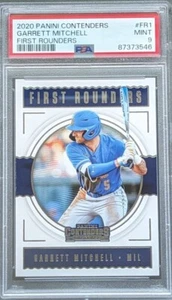 2020 Panini Contenders First Rounders RC Garrett Mitchell PSA 9 Brewers Rookie - Picture 1 of 2
