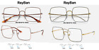 Ray-Ban RB 1971-V Square Optics Eyeglass Frames (Multiple Colors) RX 1971-V