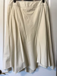 CATO "woman" plus sportwear beautiful cream long zipper/button skirt 18W NWT - Picture 1 of 10