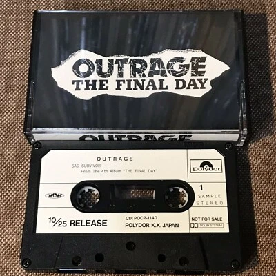 OUTRAGE Sad Survivor JAPAN PROMO-ONLY CASSETTE for POCP-1140 The Final Day FreeS - Image 1 of 4