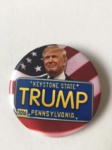2016 President Donald Trump 2.25 inch Button Pennsylvania Keystone State - Picture 1 of 2