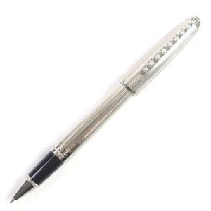 Dupont Ballpoint Pen After Pave Olympio Rhinestone 11P Cap Type Silver F/S - Picture 1 of 6
