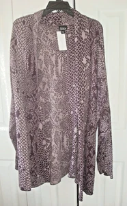Ladies Plus Open Cardigan  Simply Emma Purple Size 2X NWT - Picture 1 of 2