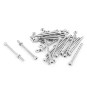 20er-Pack M2x30mm Edelstahl Innensechskant Rändelschrauben Schrauben Mutternsatz - Bild 1 von 2