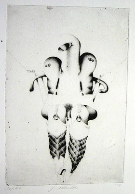 Jürgen Klauke 1943 - Köln / Akt / 1971 / Radierung, signiert/ Limitiert 12/100 - Bild 1 von 4