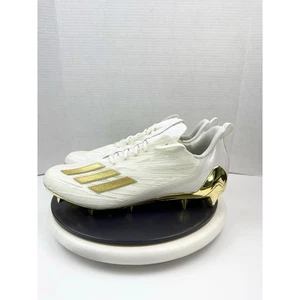 Adidas Adizero 12.0 Mens Size 15 White Gold Metallic Football Cleats GX5122 NEW - Picture 1 of 10