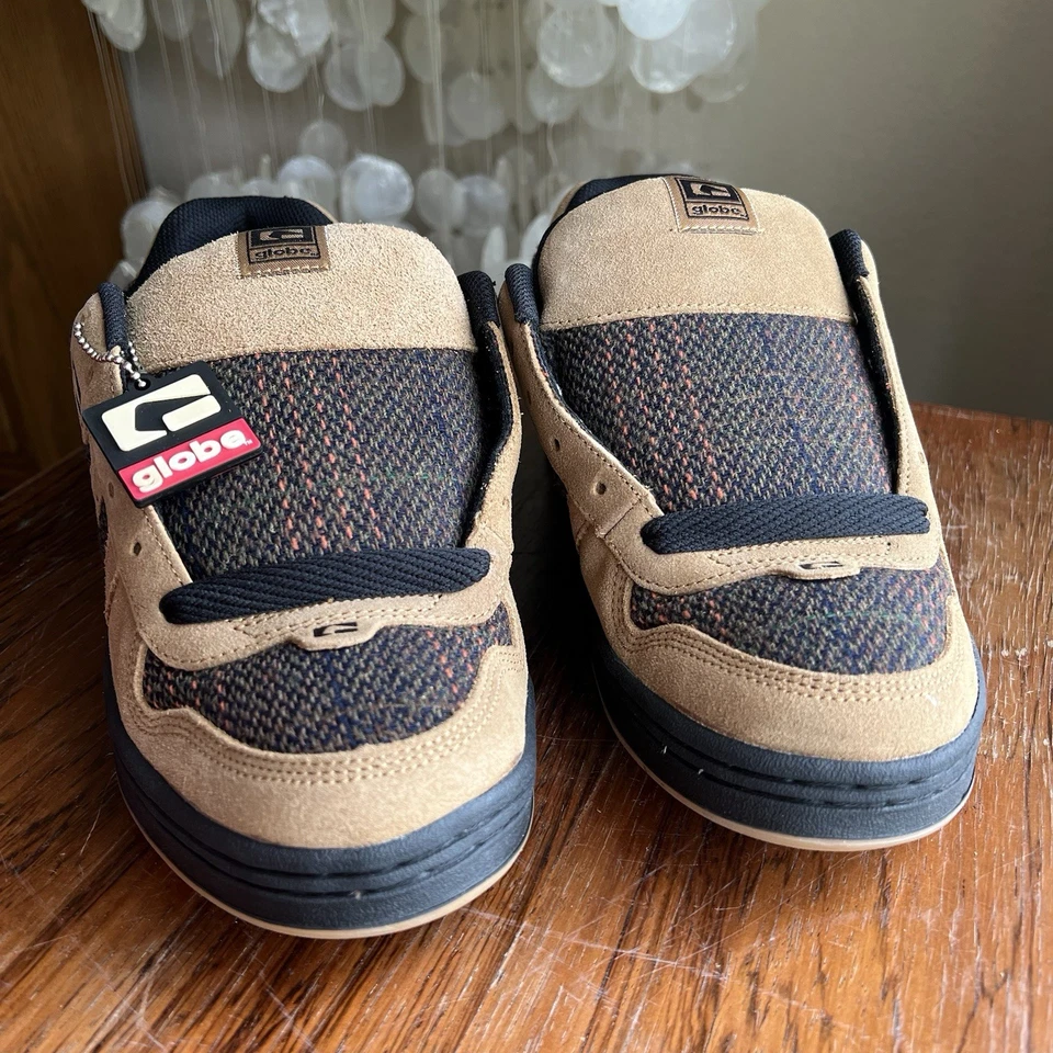 Zapatos De Colección Marca Globe Tostados/Tweed Para Hombre 9.5 (2004) Zapatos de Monopatín Nuevos con Etiquetas Nos Foto 1 de 4
