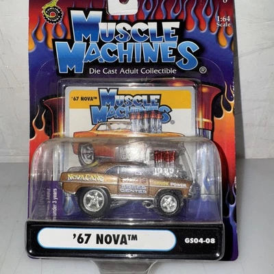 Muscle Machines Gassers 1/64 GS04-08 '67 Nova (Brown NovaCane) - Image 1 of 4