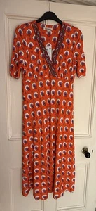 Boden Tea Dress BNWT Cross-over Front, Empire Line, Multi-colour Floral Size 14R - Picture 1 of 6