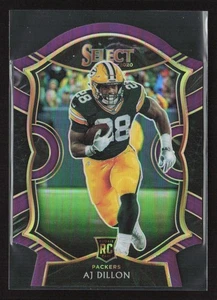 AJ Dillon 2020 Panini Select #65 Purple Prizm Die Cut Green Bay Packers - Bild 1 von 2