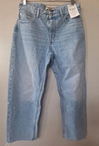 Neu mit Etikett Madewell The Darted Barrel-Leg Damenjeans roher Saum Größe 26P - Bild 1 von 9