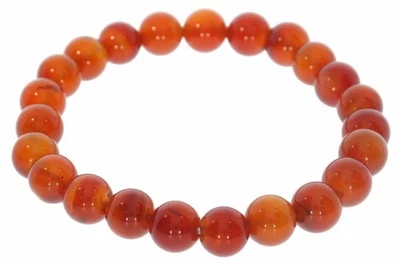  Karneol Elegantes Stretch Armband Kugelperlen Ø 8 mm – individuell für deine pe - Bild 1 von 2