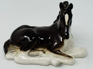 Vintage Lomonosov USSR Porcelain Sitting Horse Foal Figurine - Picture 1 of 8