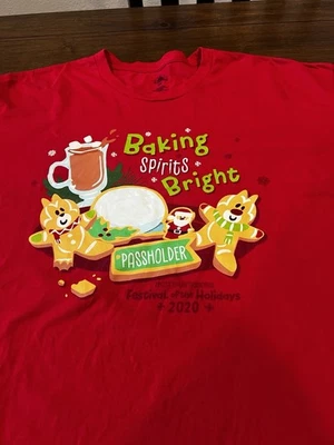 Disney EPCOT International Festival of the Holidays Passholder T Shirt 2XL - Image 1 of 4