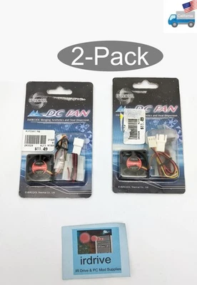 2-Pack: NEW Evercool 30mm x 10mm 3/4pin 12V Ball PC Case Cooling Fan EC3010M12CA - Image 1 of 4