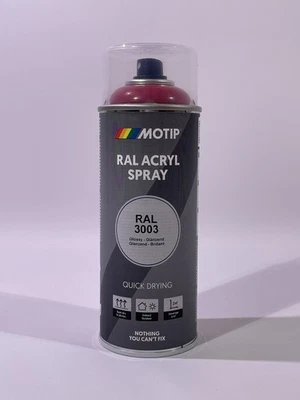 MOTIP RAL 3003 Rubinrot Glänzend Industrielack Spray Acryl 400ml 07100 Lack - Bild 1 von 4
