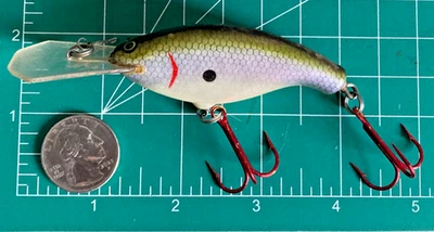 De colección Zoom WEC Ed Chambers arco iris raro personalizado plano crankbait madera señuelo de pesca en muy buena condición Foto 1 de 4