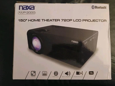 Naxa LCD Projector with Bluetooth 150-Inch Home Theater 720p NVP-2000 NEW - Image 1 of 3