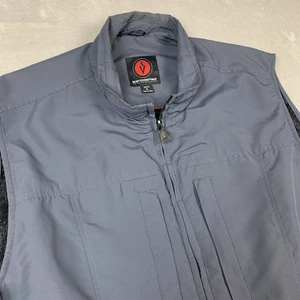 SCOTTeVEST Travel Vest Mens Large Gray TEC Pockets Lightweight Jacket Cargo - Picture 1 of 7