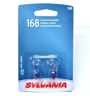 Sylvania Basic 168 4.9W Two Bulbs License Plate Light Replace Upgrade EO - Image 1 of 4