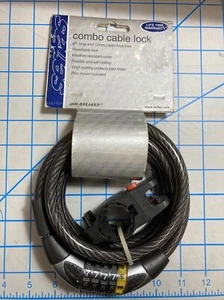 Serfas CL-501 Combo Cable Bicycle Lock-6"-Commuter Bike Lock-Black-New - Picture 1 of 2