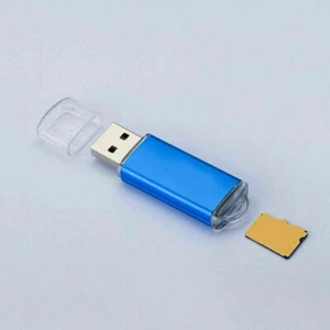 Portable USB 2.0 Adapter Micro SD SDHC Memory Card Reader / Writer Flash Drive - Picture 1 of 14