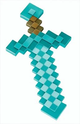 JAKKS PACIFIC, INC. CONSUMER RELATIONS Disguise DISKX65684 Minecraft Kunststoff-Replik Diamant-Schwert Zubeh Neu & OVP