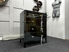 Mirrored 4 Drawer chest With Grey Wooden Top . Unique RRP £599