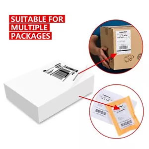 220-11000 Etiquetas de envío 8,5 x 5,5" medias hojas autoadhesivas en blanco 2 por hoja - Imagen 1 de 23