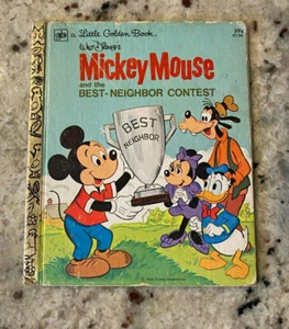 Mickey Mouse and the Best Neighbor Contest A Little Golden Book 1977 Disney - Picture 1 of 4