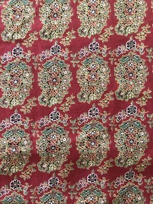 Pottery Barn Greta Bhotah Red Paisley Duvet Cover Queen -Includes One Euro Sham - Image 1 of 4